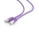 Патч-корд FTP Cat.6 Cablexpert 3 м, литий, екранований мережевий кабель RJ-45 8P8C, конектори 50u" з фіксатором, фіолетовий, PP6-3M/V