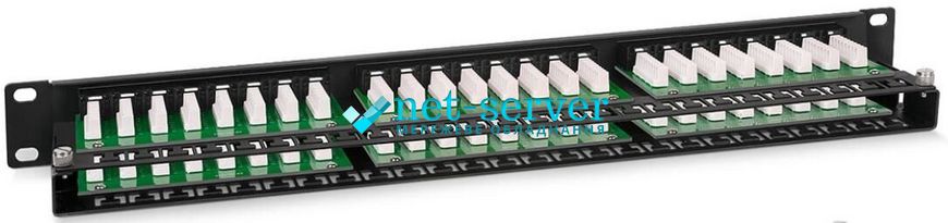 Network patch panel 19", 48 ports, 1U, cat.5e, UTP, Hypernet PP-KUTP48-1U