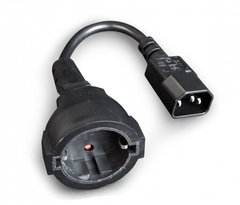 Adapter cable C14/CEE 7/7 (plug) length 15 cm, with grounding, 3*0.75 mm KD-SFC14M-01