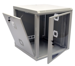 Wall-mounted server cabinet 19", 18U, 907x600x600mm (H*W*D), knockdown, gray, UA-MGSWA186G