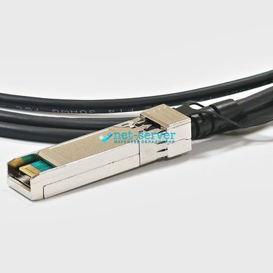Фото Кабель SFP+ DAC 10G Direct Attach Copper Twinax для прямого підключення обладнання, довжина 3 м DAC-SFP+3M &ndash; купити з доставкою по Україні в інтернет-магазині Net-server