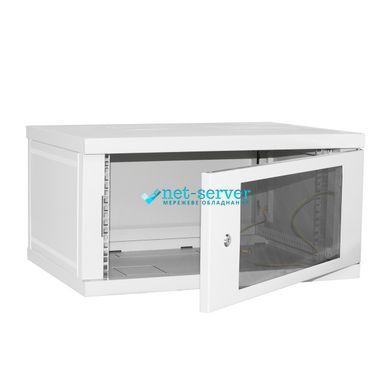 Photo of Server cabinet IP 19" 6U 600x450 collapsible, tempered glass, gray &ndash; buy online with delivery across Ukraine at Net-server