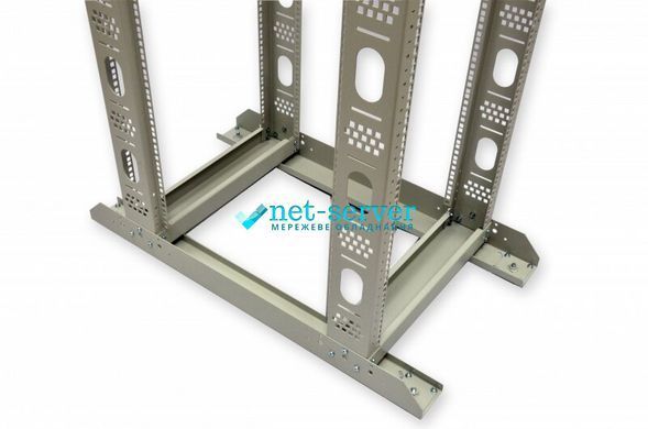 Photo of Two-post rack 19", 42U, 2025x540x810 (H*W*D) without feet, gray, CMS UA-OF42-D-GR &ndash; buy online with delivery across Ukraine at Net-server