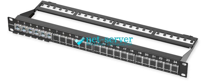 Модульная патч-панель 19", 24 порта, черная, 1U, LANscape, Corning WAXWSV-02408-C001