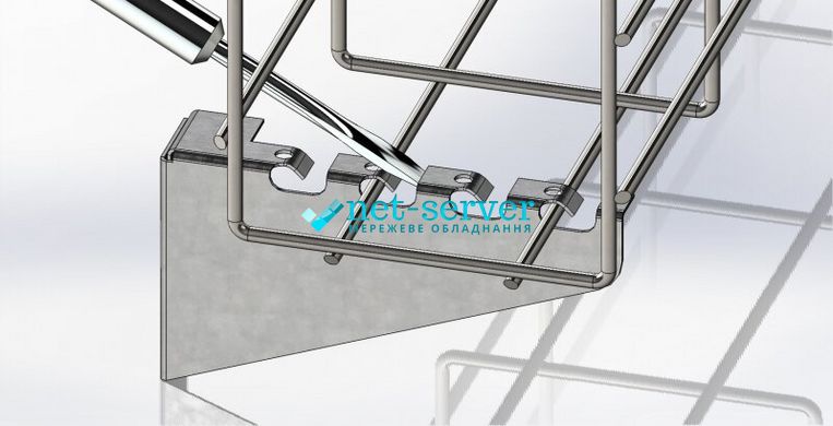 Wall bracket for mesh tray 100 mm, quick mount, 1.5 mm, galvanized CMS-CWB100E1.5Z