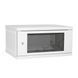 Server cabinet IP 19" 6U 600x450 collapsible, tempered glass, gray