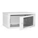 Server cabinet IP 19" 6U 600x450 collapsible, tempered glass, gray