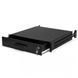Sliding drawer for documents 19" with lock, 2U 450 mm depth, black, UA-SHF2U45B