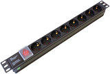 Photo of Power filter 19&rdquo; with 8 sockets, without cord, aluminum, Hypernet SPP8-WC &ndash; buy online with delivery across Ukraine at Net-server
