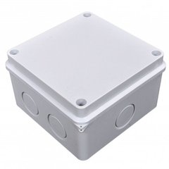 Коробка розподільна зовнішня пластикова 110х110, 6 вводів, без клем KP-1100