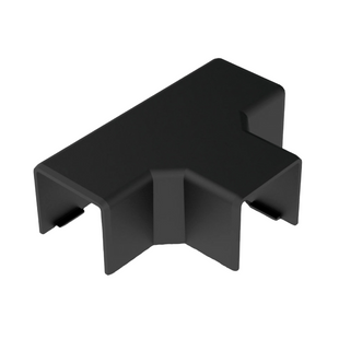 Photo of T-Junction for LHD 20&times;20 mm PVC Cable Trunking, Black, Tee Connector for Cable Routing and Electrical Wiring, KOPOS LHD Series, 8624_FB &ndash; buy online with delivery across Ukraine at Net-server