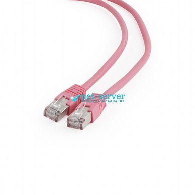 Фото Патч-корд FTP Cat.6 Cablexpert 3 м, литий, екранований мережевий кабель RJ-45 8P8C, конектори 50u" з фіксатором, рожевий, PP6-3M/RO &ndash; купити з доставкою по Україні в інтернет-магазині Net-server