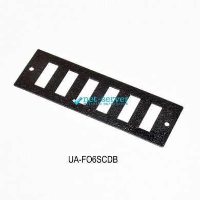 Лицьова панель на 6 SC-Duplex для UA-FOBC-B, чорна UA-FO6SCDB