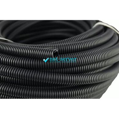 Corrugated pipe with concrete Ø32/24.3 mm, PVC, UV resistant, 50 m black KOPOS