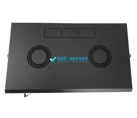 Photo of Wall cabinet 19", 4U, W600xD350xH284, collapsible, economy, glass, black ES-E435B &ndash; buy online with delivery across Ukraine at Net-server