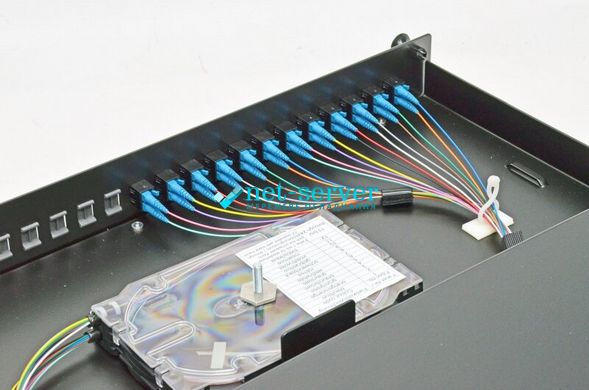 Патч-панель 48 портов, 12 LC-Duplex адаптера, SM(OS2), 1U, выдвижная LAN1-12AE-PGTL-B