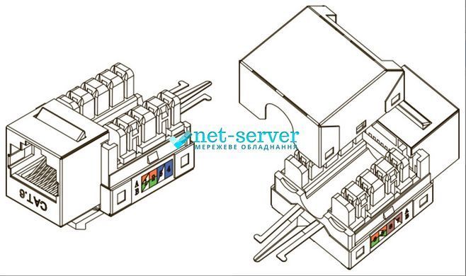 Фото Модуль Keystone RJ-45, STP, 90 &deg;, PL106211010 &ndash; купити з доставкою по Україні в інтернет-магазині Net-server