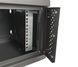 Wall cabinet 19", 4U, W600xD350xH284, collapsible, economy, glass, black ES-E435B