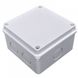 Коробка розподільна зовнішня пластикова 110х110, 6 вводів, без клем KP-1100