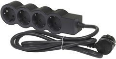 Сетевой фильтр на 4 розетки STANDART, 16 А, c кабелем 3 м черный Legrand 694562