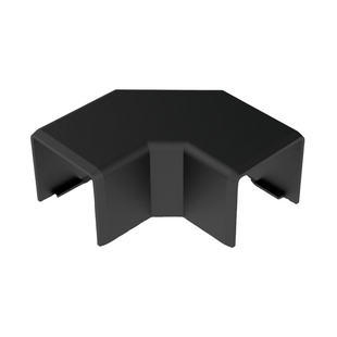 Photo of 90&deg; Flat Corner for LHD 20&times;20 mm PVC Cable Trunking, Black, Right-Angle Connector for Cable Duct Routing, KOPOS LHD Series, 8623_FB &ndash; buy online with delivery across Ukraine at Net-server
