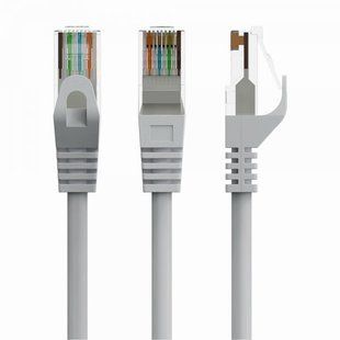 Фото Патч-корд UTP Cat.6 Cablexpert 5 м сірий &mdash; литий 50u штекер із фіксатором, мідь 8P8C PP6U-CU-5M &ndash; купити з доставкою по Україні в інтернет-магазині Net-server