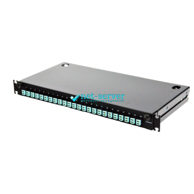 Патч-панель 48 портов, 24 LC-Duplex адаптера, ММ(ОМ3), 1U, выдвижная LAN1-48AD-PGTL-B
