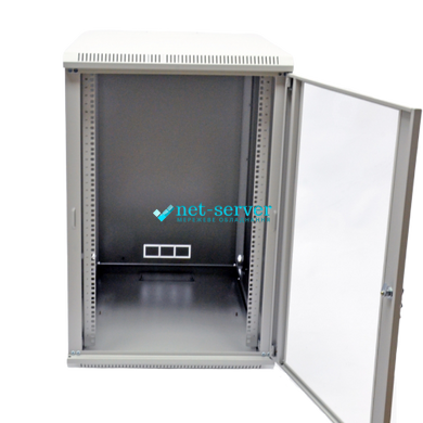 Wall-mounted server cabinet 19", 18U, 907x600x800mm (H*W*D), knockdown, gray, UA-MGSWA188G