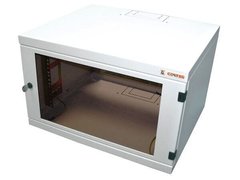 Шкаф настенный 19", 6U, глубина 500 мм, серый CONTEG REN-06-60/50