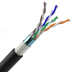 Outdoor twisted pair, S/FTP, cat.5e, cross-section 0.51 mm, copper, 500 meters. OK-Net 49964m500