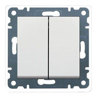 Photo of Switch 2-key universal Lumina, white, 10AX/230V Hager WL0050 &ndash; buy online with delivery across Ukraine at Net-server