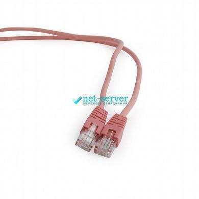 Фото Патч-корд мережевий UTP Cat 5e Cablexpert PP12-3M/RO, 3 м, рожевий, RJ45-RJ45, литий, 50u &ndash; купити з доставкою по Україні в інтернет-магазині Net-server