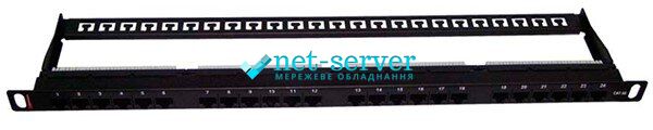 Патч-панель мережева 24 порти UTP, 0.5U, кат.5Е, Dual Type IDC, чорний Premium Line 175182412