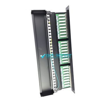 Фото Сетевая патч-панель 19", 24 порта, 1U, cat.6, FTP, Hypernet PP-KFSTP6-24 &ndash; купить с доставкой по Украине в интернет-магазине Net-server