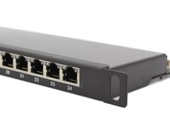Мережева патч-панель 19 ", 24 порти, 0,5U, cat.6, FTP, Hypernet PP-KFSTP6-24-05U
