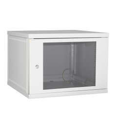 Серверный шкаф 9U 600x600 разборной, стекло, серый