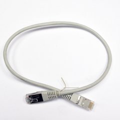 Patch cord 1m, U/FTP, cat.6A, RJ45, 28AWG, copper, gray, L&W ELECTRONICAL PC004-C6A-100-8L