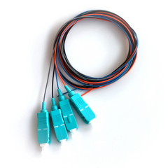 Set of colored pigtails SC/UPC, MM(OM3), 1.5m, 4 fibers PG-1.5SC(MM)(FW)E-K4