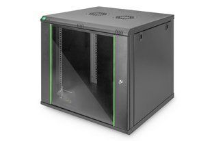 Фото Шафа серверна настінна 19", 9U, 505х600х600мм (В*Ш*Г), розбірна, чорна, Digitus DN-19 09U-6/6-EC-SW &ndash; купити з доставкою по Україні в інтернет-магазині Net-server