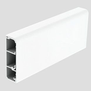 Photo of PVC Skirting Cable Trunking LP 80&times;25 mm, White, Baseboard Cable Management Duct for Cables and Electrical Wiring, KOPOS LP Series, LP 80X25_HD &ndash; buy online with delivery across Ukraine at Net-server