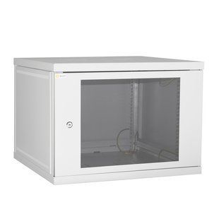 Фото Серверна шафа IP 19" 9U 600x450 розбірна, загартоване скло, сіра &ndash; купити з доставкою по Україні в інтернет-магазині Net-server