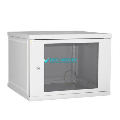 Server cabinet 9U 600x600 collapsible, glass, gray