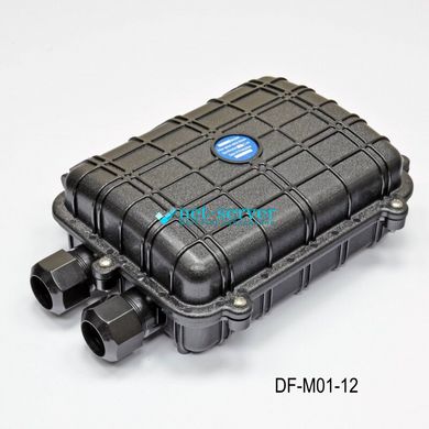 Universal sleeve, 2 mechanical cable inputs, 4 splice cassettes, 48 splice protectors Orient DF-M04-48