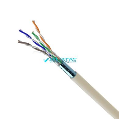 Twisted pair, F/UTP, cat.5e, section 0.51 mm, copper, 305 meters CMS, CU, PVC, gray FU5E-IEGR