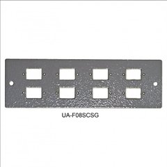 Front Panel for 8 SC-Simplex for UA-FOBC-B, Gray UA-FO8SCSG