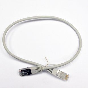 Фото Патч-корд 2м, U/FTP, cat.6A, RJ45, 28AWG, медь, cерый, L&W ELECTRONICAL PC004-C6A-200-8L &ndash; купить с доставкой по Украине в интернет-магазине Net-server