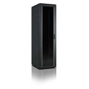 Фото Шафа підлогова 42U, 19&rdquo;, 600x600 (Ш*Г), розбірна, чорна Hypernet FNC-42U-FLAT-BLACK &ndash; купити з доставкою по Україні в інтернет-магазині Net-server