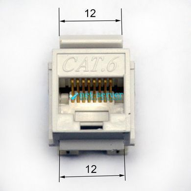 Фото Модуль RJ45, Keystone, UTP, cat.6, 110, W - 16.6 мм, EPNew 6KTVM-U0WH &ndash; купити з доставкою по Україні в інтернет-магазині Net-server