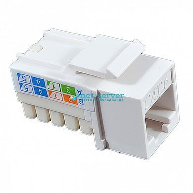 Фото Модуль RJ45, Keystone, UTP, cat.6, 110, W - 16.6 мм, EPNew 6KTVM-U0WH &ndash; купити з доставкою по Україні в інтернет-магазині Net-server