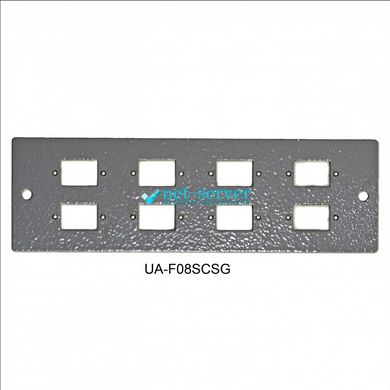 Front Panel for 8 SC-Simplex for UA-FOBC-B, Gray UA-FO8SCSG
